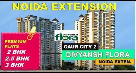 2 bhk Flat in Divyansh Flora - Sector 16C, Greater Noida West (Noida Extension). 
